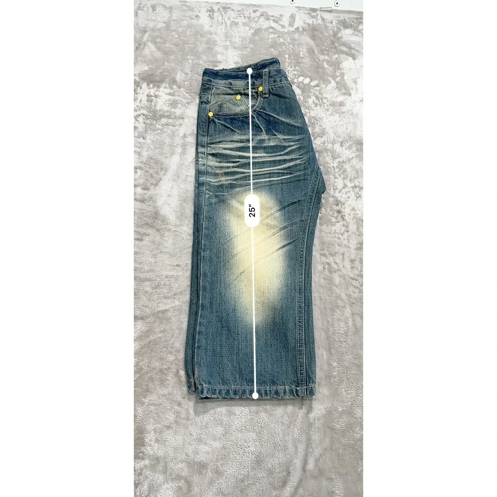 Vintage Bindwood Denim Capris NWT McBling Cyber Grunge Cropped Jeans 29 NWT